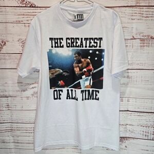 Muhammad Ali The Greatest Of All Time White Graphic T-Shirt NWOT Men's Medium‎